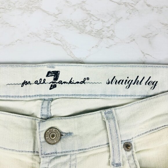 NWT 7 For All Mankind Straight Leg Light Wash Jean 31 - Picture 6 of 13